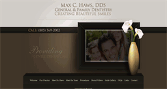 Desktop Screenshot of maxhawsdds.com