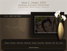 Tablet Screenshot of maxhawsdds.com